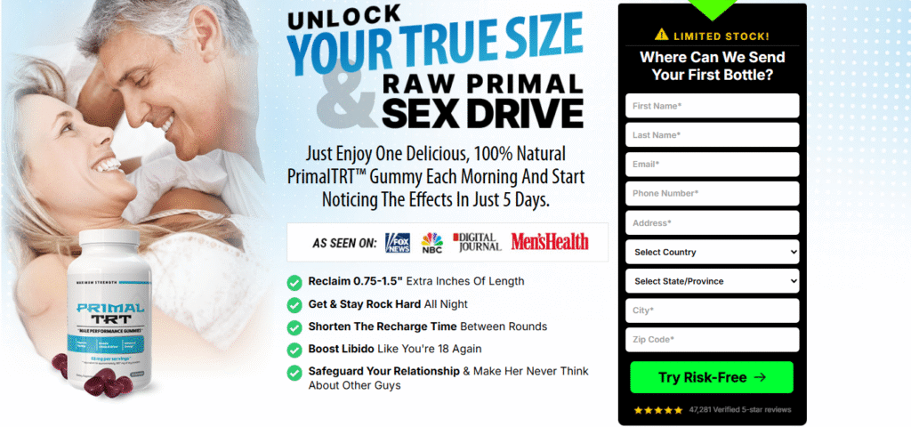PrimalTRT ME Gummies (US, CA) Reviews, Cost, Ingredients | Scam Or Legit?